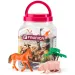 imagen de Faunica: Conjunto de juguetes de animales de granja en cubo - Woodyland 1