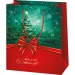 Feliz Navidad bolsa de regalo grande de color verde y rojo 26x13x33cm