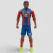 imagen de Figura de acción de futbolista, 20 cm - FC Barcelona, Rashford con el número 14 1