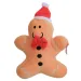 Figura de peluche de jengibre con gorro rojo y corbata 24cm