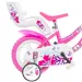 imagen de Flappy 12” bicicleta infantil con cesta y asiento para muñecas en color rosa-blanco - Dino Bikes bicicleta 2