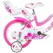 imagen de Flappy 14” bicicleta infantil con cesta y asiento para muñeca en color rosa-blanco – Dino Bikes bicicleta 2
