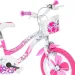 imagen de Flappy 14” bicicleta infantil con cesta y asiento para muñeca en color rosa-blanco – Dino Bikes bicicleta 3