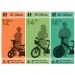 imagen de Flappy 14” bicicleta infantil con cesta y asiento para muñeca en color rosa-blanco – Dino Bikes bicicleta 4