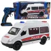 imagen de Furgón de policía blanco RC con control remoto y efectos de luz 2,4GHz escala 1/12 30cm 1