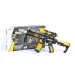 Fusil de asalto Shock Star en color amarillo con accesorios y luz