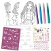 imagen de Glammy Gloss: Conjunto creativo de diseñador de moda y colorear con rotuladores y pegatinas 2