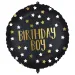 Globo de foil de cumpleaños – con la inscripción "Birthday Boy", negro-dorado con estrellas de 46 cm