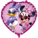 Globo de foil en forma de corazón de Minnie Mouse 46cm