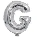 Globo de foil en forma de letra en color plata – letra G 32cm