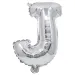 Globo de foil en forma de letra en color plata – letra J 32cm