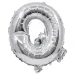 Globo de foil en forma de letra en color plateado – letra Q 32cm