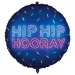 Globo de foil – "HIP HIP HOORAY" con inscripción neón de 46 cm