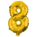 Globo de foil número 8 en color dorado – 86cm
