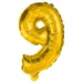 Globo de foil número 9 en color dorado – 86cm