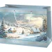 Gran bolsa de regalo con diseño de paisaje nevado de Feliz Navidad 26x13x33cm