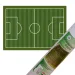 Gran campo de fútbol de botones 120x184cm en almacenamiento