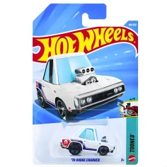 Hot Wheels: '70 Dodge Charger coche blanco 1/64 - Mattel