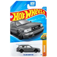 Hot Wheels: coche pequeño gris Audi Avant RS2 '94 1/64 - Mattel