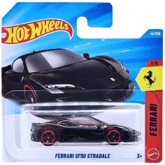 Hot Wheels: Ferrari SF90 Stradale coche negro 1/64 - Mattel