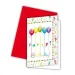 Invitación de cumpleaños Happy Birthday con sobre 6 unidades