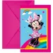 Invitación de fiesta de Minnie Mouse set de 6