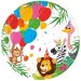 Juego de 8 platos de papel con estampado de jungla 23cm
