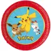 Juego de 8 platos de papel de Pokémon de 20 cm