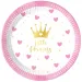 Juego de 8 platos de papel Little Princess de 20 cm