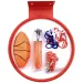 imagen de Juego de aro de baloncesto de metal con red de colores, balón y bomba de 22 cm 2