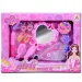 Juego de belleza para chicas con espejo iluminado