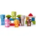 Juego de bloques de madera de colores 26 piezas
