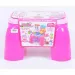 Juego de cocina portátil con asiento rosa