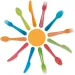 Juego de cubiertos de 12 piezas de colores