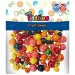Juego de cuentas de madera de colores en varios tamaños 150pcs
