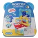 Juego de médico en mochila de oso azul con accesorios
