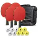 Juego de palas y pelotas de ping pong Joola Quattro en estuche - Spartan