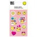 Juego de pegatinas Smiley autoadhesivas  8x12cm en 5 hojas