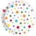 Juego de platos de papel de 8 piezas con estrellas de 20 cm