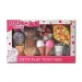 Juego de postres con donuts y helado