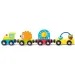 Juego de tren de madera de colores 4 piezas - Woodyland