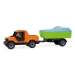 imagen de Lena: Camiónes Pick-up coche con remolque de barco y velero en caja de 35cm 2