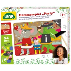 imagen de LENA: Juego de tablero de corcho con martillo de 54 piezas - Fiesta 1