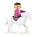imagen de LENA: Truxx Camión Rosa de Transporte de Caballos con Caballo y Figura 4