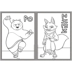 imagen de Libro para colorear Kung Fu Panda - Trefl 2