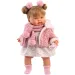 imagen de Llorens: Alexandra muñeca llorona de 42 cm con chupete en abrigo rosa 1
