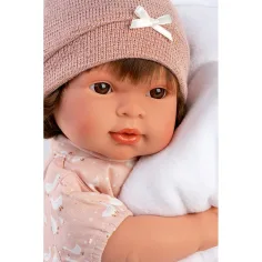 imagen de Llorens: Carla muñeca llorona de 42 cm con chupete y manta blanca 3