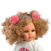 imagen de Llorens: Elena muñeca de 35 cm con cabello rizado en falda 2