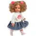 imagen de Llorens: Elena muñeca de 35 cm con cabello rizado en falda 1