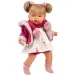 imagen de Llorens: Joelle muñeca llorona de 38 cm con chupete en abrigo rosa 1